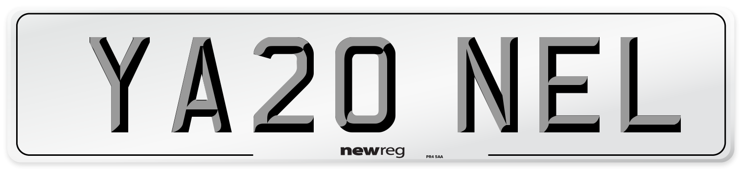 YA20 NEL Number Plate from New Reg